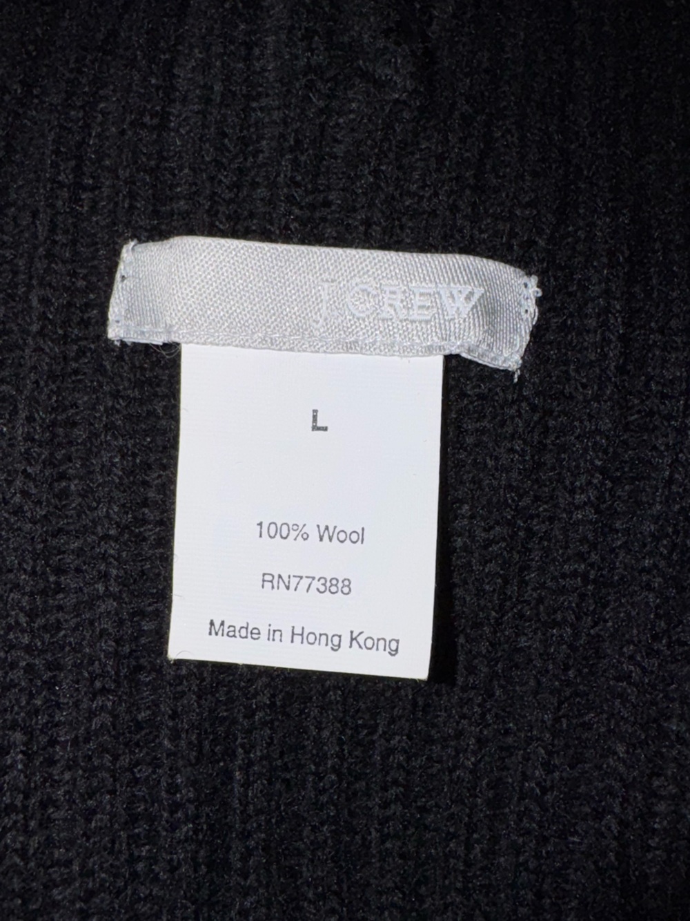 J. Crew 100% Black Ribbed Hooded Long Cardigan with Tie Belt - Picture 10 of 10